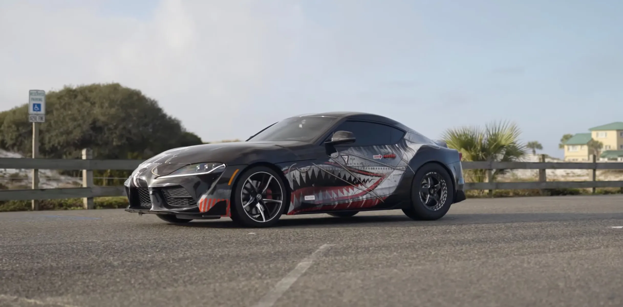 Custom Shark Tooth Supra — after wrap